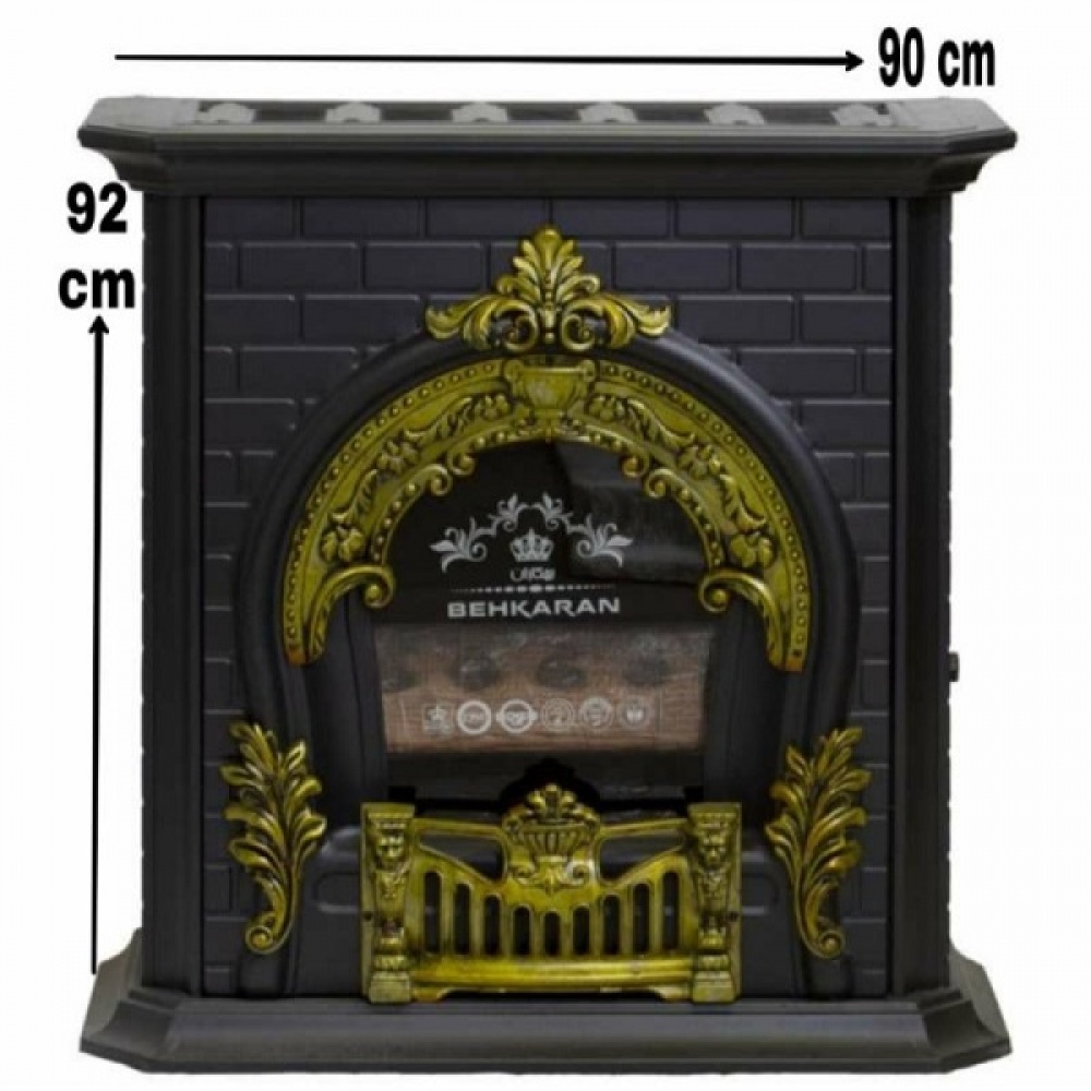 بخاری گازی بهکاران طرح پرنس گارد دار مدل شومینه T-36000